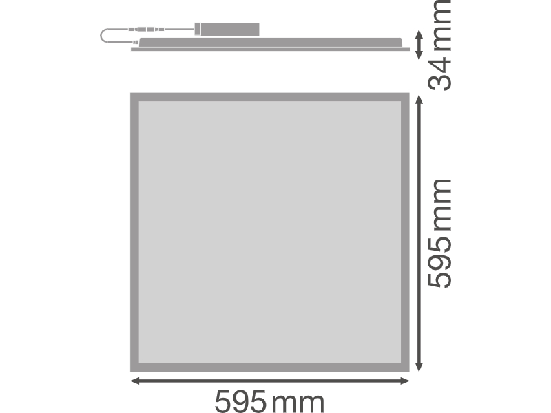 Ledvance LED-Lichtpanel PANEL VALUE 600 36 W 3000 K WT DALI