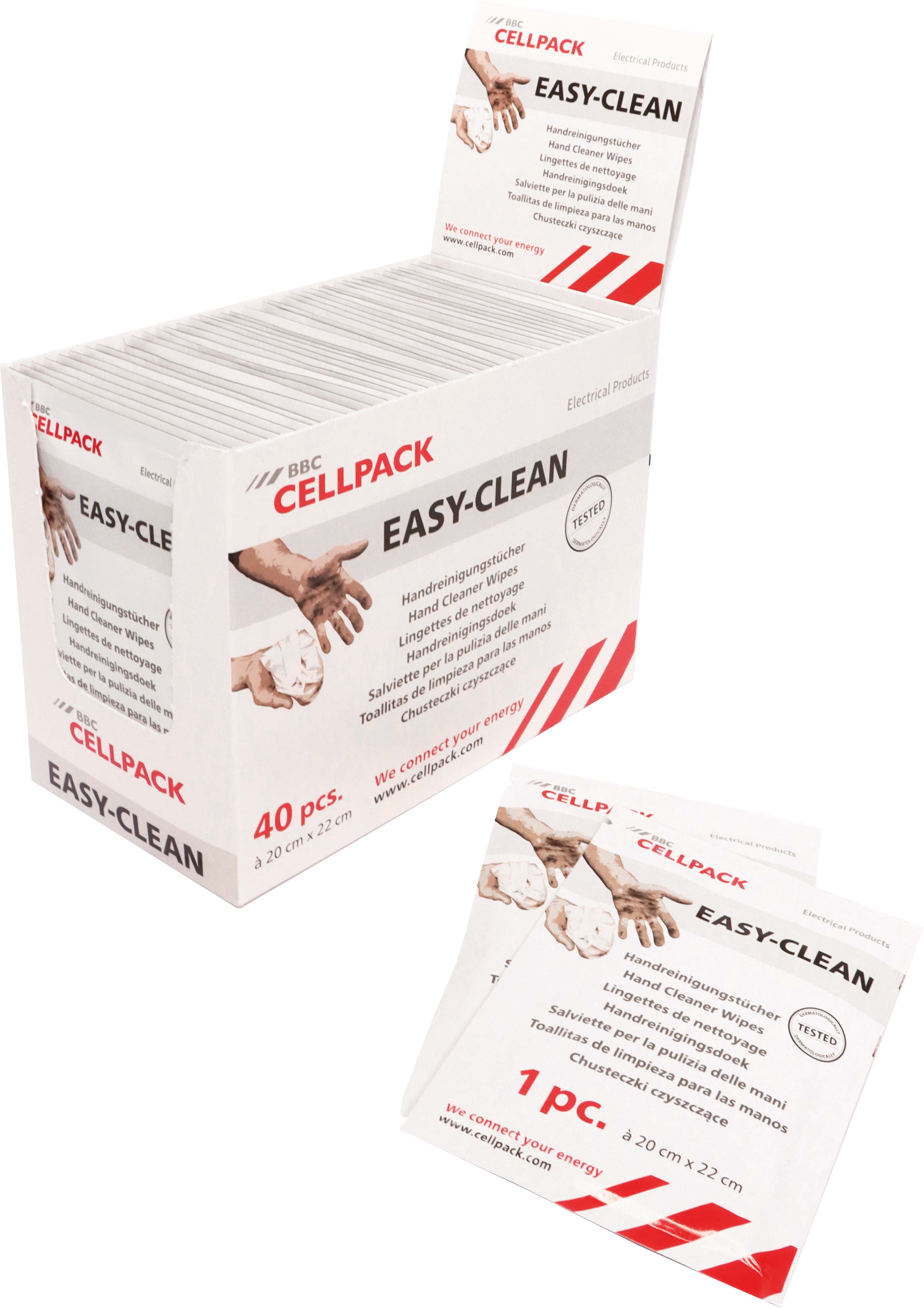 Cellpack Handreinigungstuch 40 St. Schmutzentferner EASY-CLEAN#434133