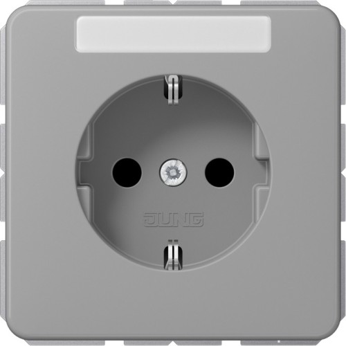 Jung SCHUKO-Steckdose 16A 250V mit Schriftfeld CD 1520 NA GR - CD1520NAGR günstig online kaufen