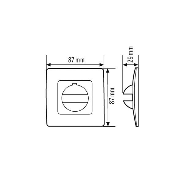 ESYLUX Abdeckung ws IP20 f.MD180i und PD180i COVER WH - EM10055102