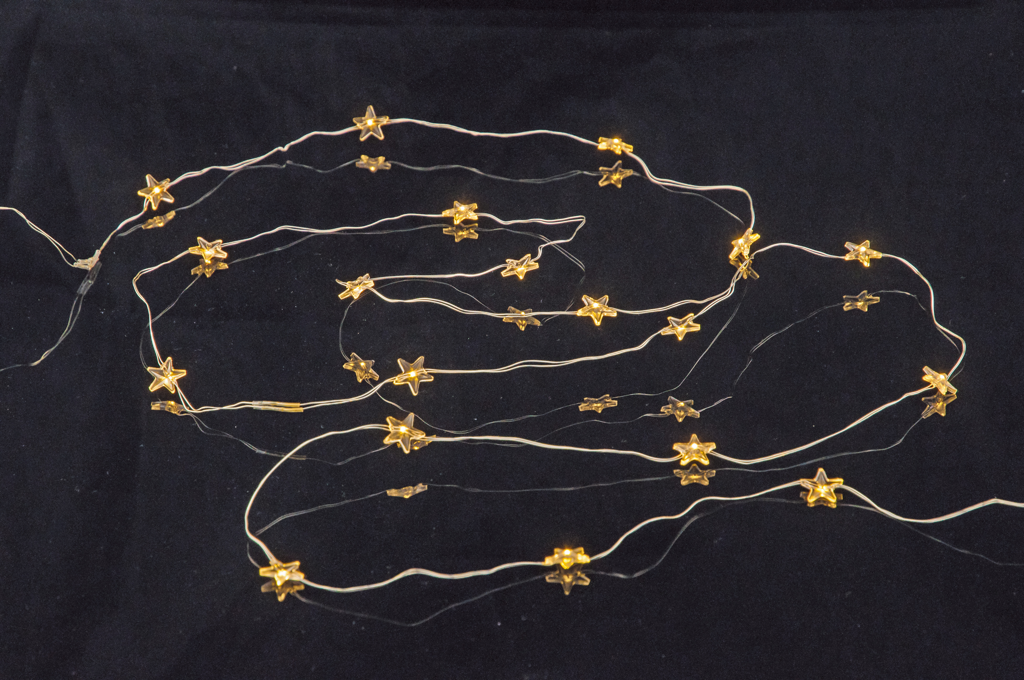 Hellum LED-Lichterkette transp.Kabel, batt. 525045