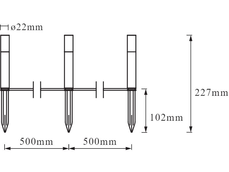 Ledvance LED-Erdspießleuchte SMART+ GARDEN POLE 3 Pole mini extension - 4058075478237