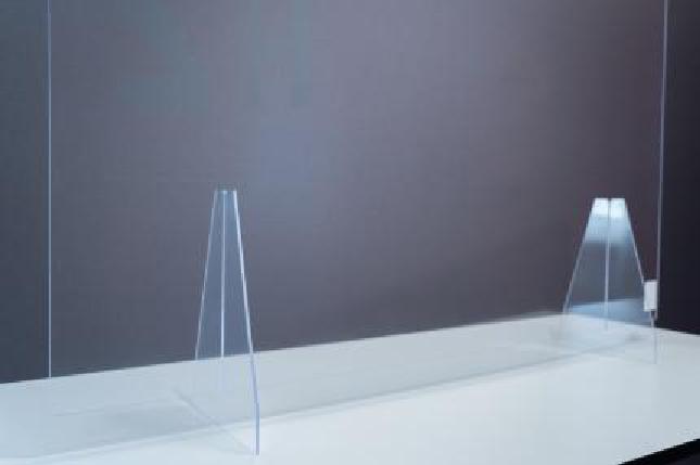 Trilux Hygiene-Schutzwand aus modifiziertem Acrylglas, 800 x 800 mm