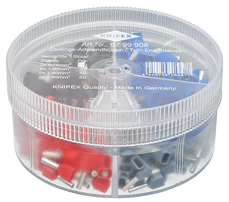 Knipex-Werk Sortimentsboxen 200 Twin-Aderendhül. 97 99 908