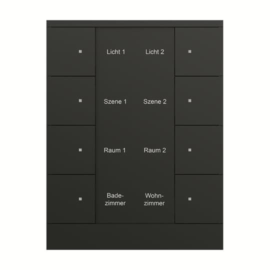 Busch-Jaeger 8f. Bedienelement schwarz, matt SB/U8.0.11-885
