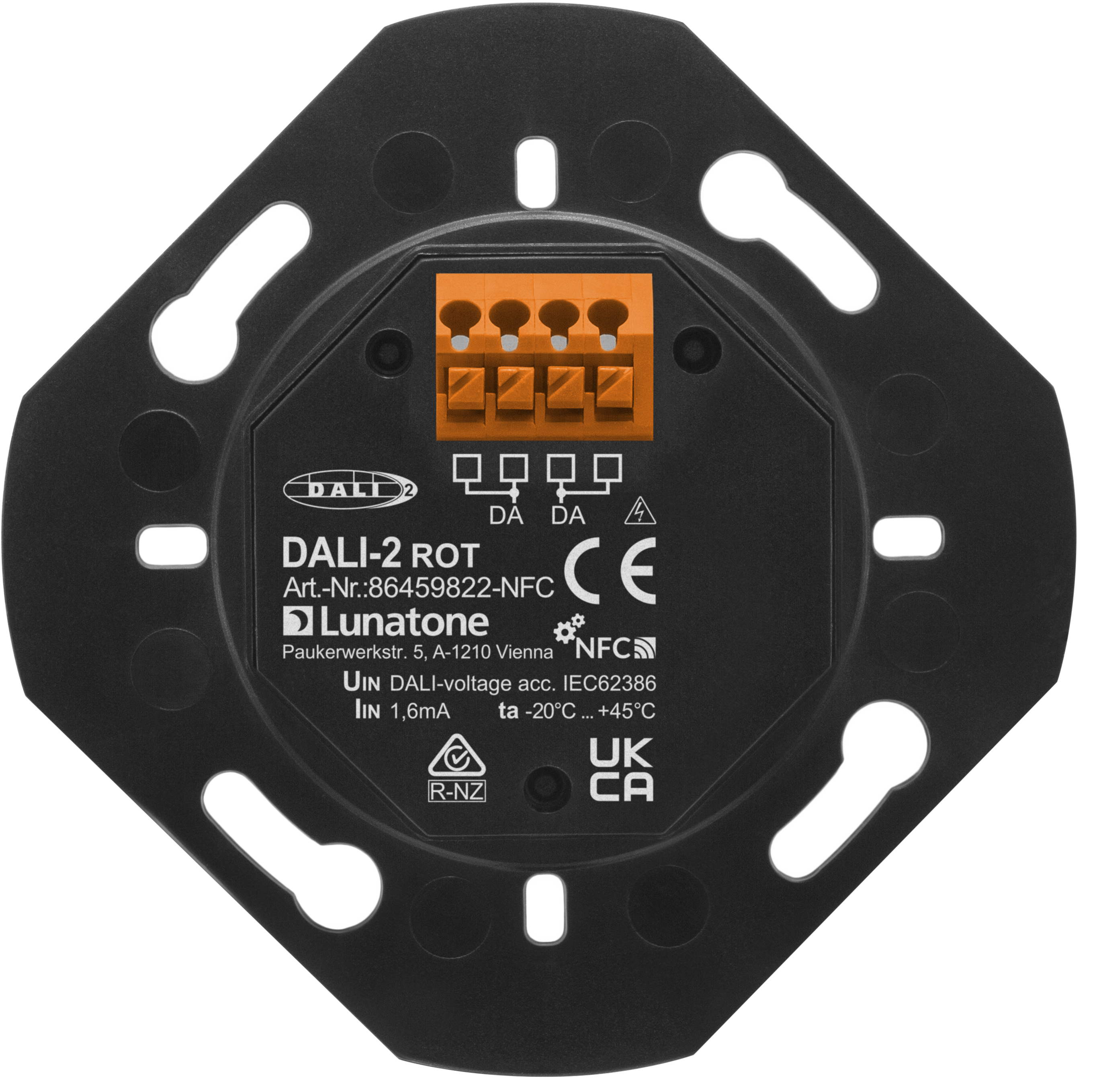 Lunatone Dreh- und Tastenknopf DALI-2 ROT NFC – 86459822-NFC