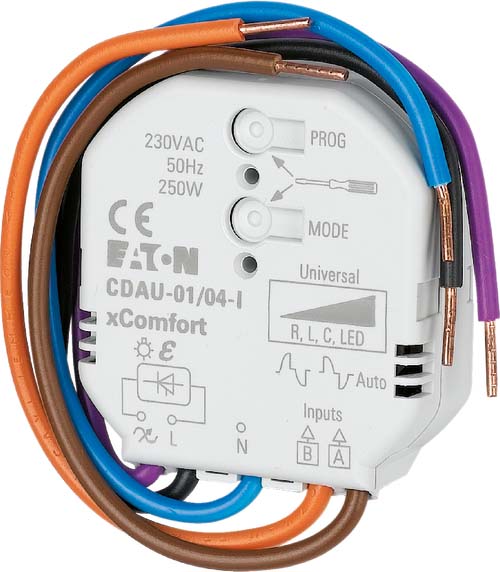 Eaton Smart-Dimmaktor R/L/C/LED 0-250W 230VAC EB CDAU-01/04-I - 182444 Eaton Smart-Dimmaktor R/L/C/LED 0-250W 230VAC EB CDAU-01/04-I - 182444