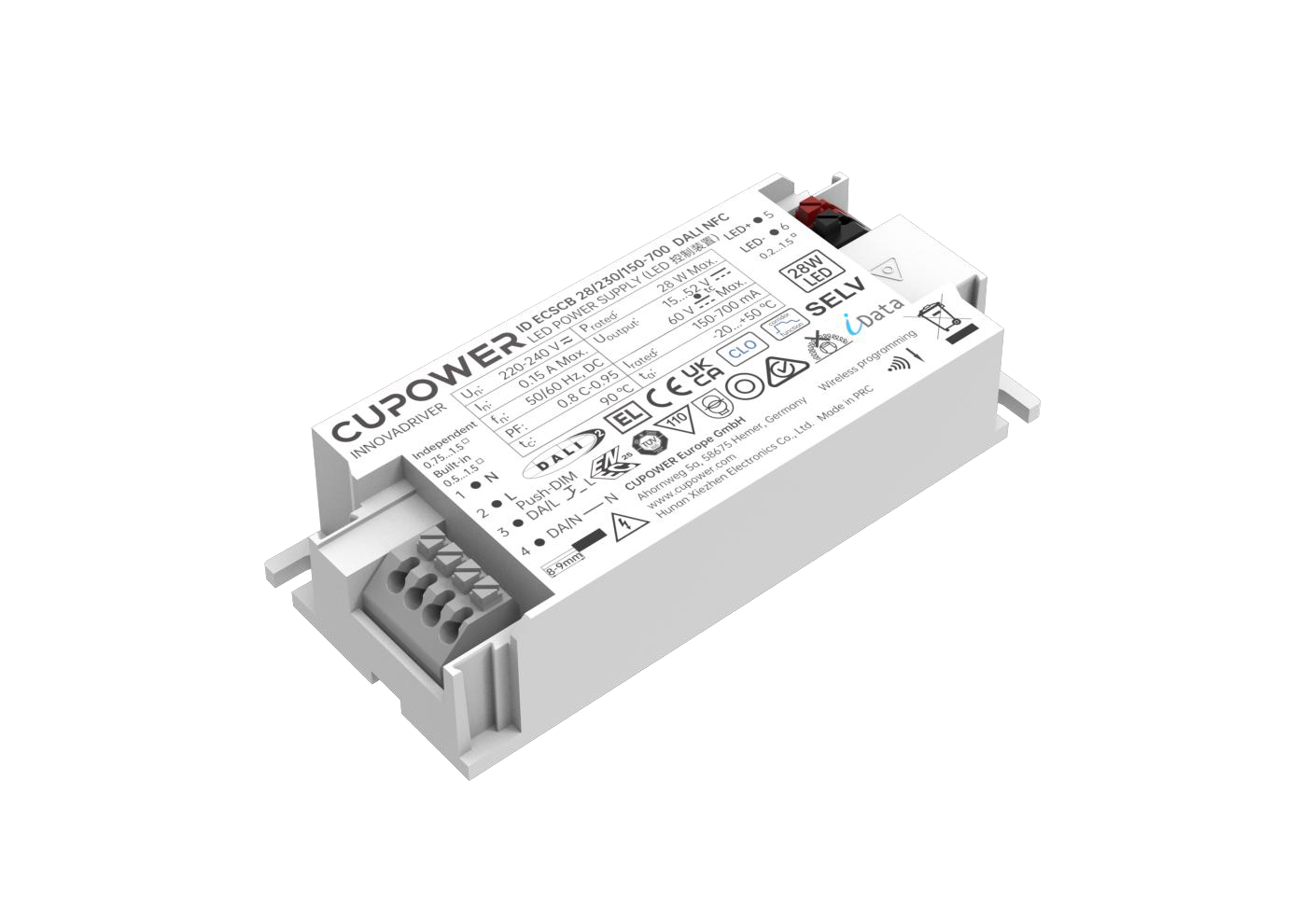 Cupower LED-Treiber RD ECSCB 42/230/300-1050 DIP - 163021 Cupower LED-Treiber RD ECSCB 42/230/300-1050 DIP - 163021