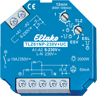 Eltako Treppenlichtzeitschalter 8-230VUC,1S,16A TLZ61NP-230V+UC