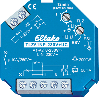 Eltako Treppenlichtzeitschalter 8-230VUC,1S,16A TLZ61NP-230V+UC - 61100301 Eltako Treppenlichtzeitschalter 8-230VUC,1S,16A TLZ61NP-230V+UC - 61100301