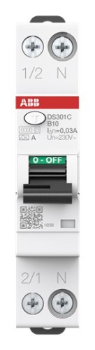 ABB Stotz S&J FI/LS-Schalter 6kA,1P+N DS301C B10 A30#R1105 - 2CSR255163R1105
