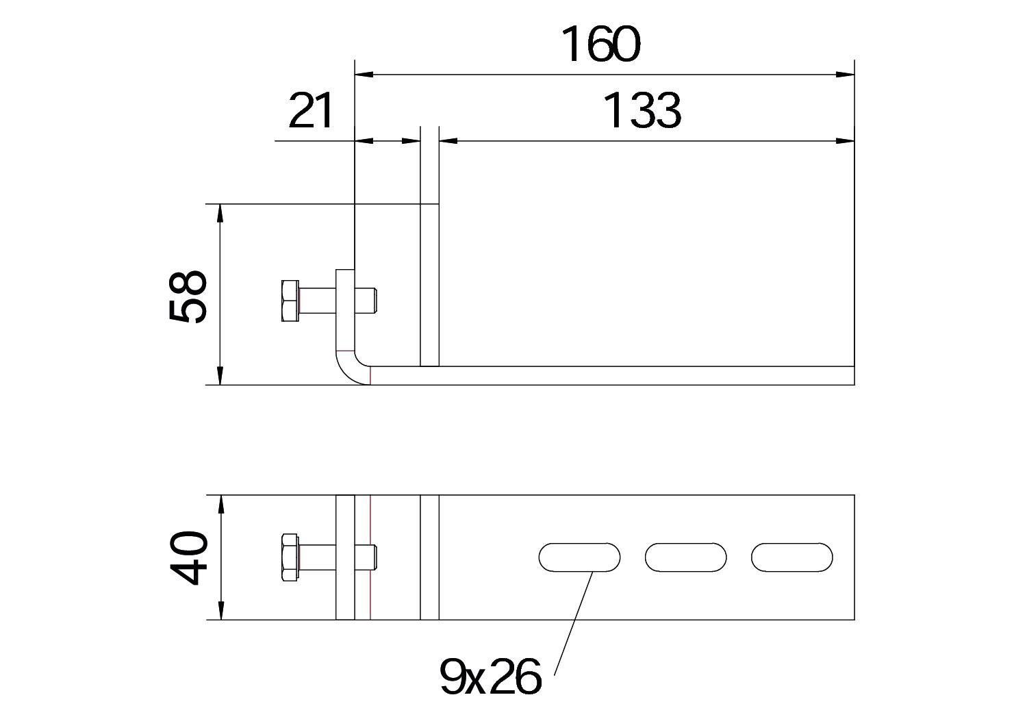 OBO Bettermann Vertr Befestigungsklemmstück BFK 166 58 20 FT - 6003888