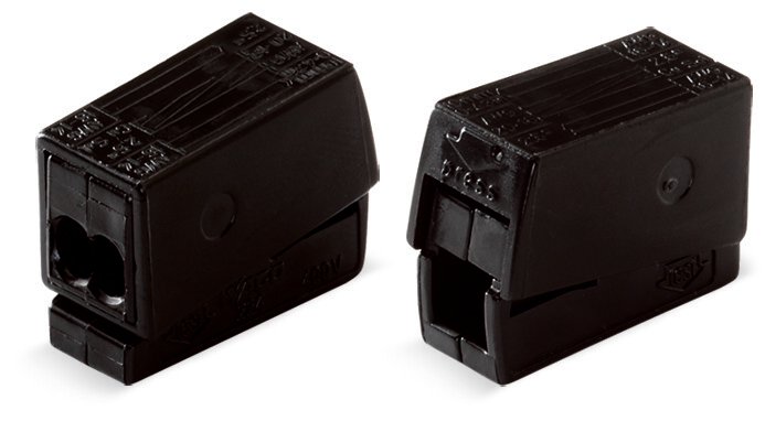 WAGO 2-conductor Lighting connector Series 224 max. 2.5 mm² black - 224-114 WAGO 2-conductor Lighting connector Series 224 max. 2.5 mm² black - 224-114