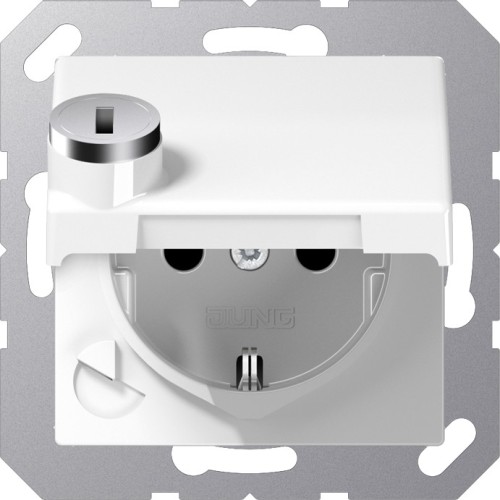 Jung SCHUKO-Steckdose 16A 250V Klappdeckel AS 1520 BFKLSL WW - AS1520BFKLSL günstig online kaufen