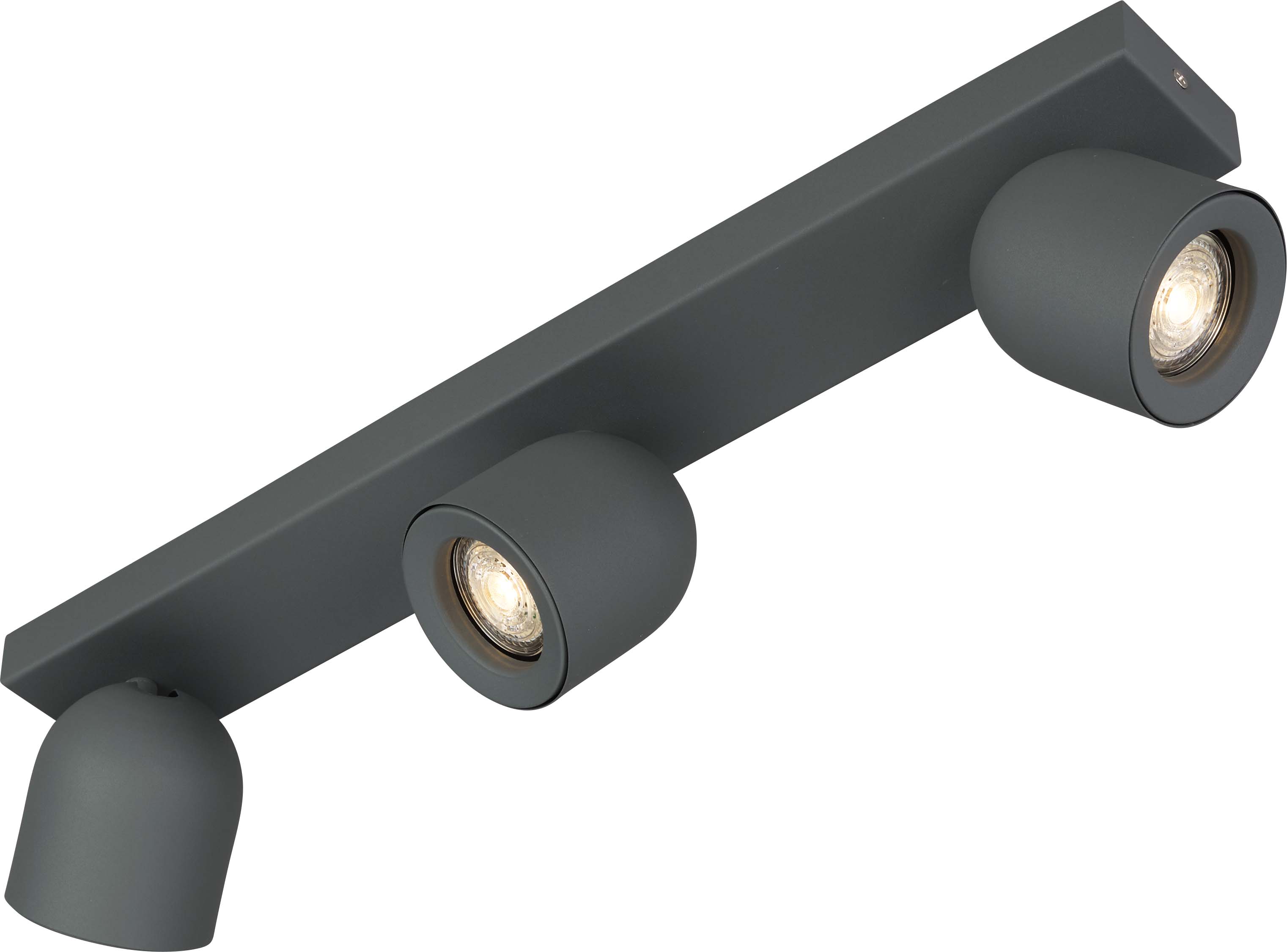 Aufbauleuchte Rund Außen Deckenstrahler Spot Grau Dunkel GU10 IP44 Kompakt