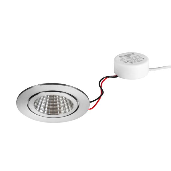 Brumberg recessed LED downlightset, V4A, IP54, phase cut - 40375423