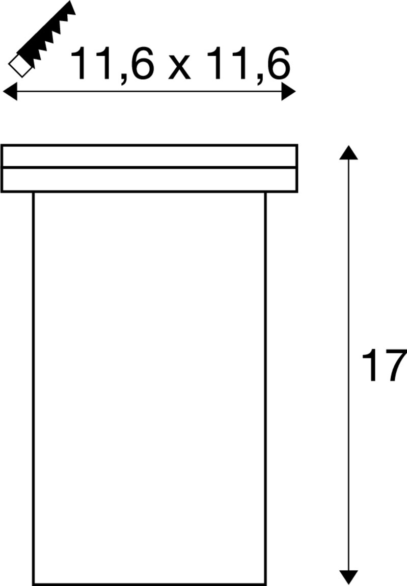 SLV DASAR® EXACT 116, Outdoor Bodeneinbauleuchte, QPAR51, IP67, eckig, edelstahl 316, max. 35W - 228434