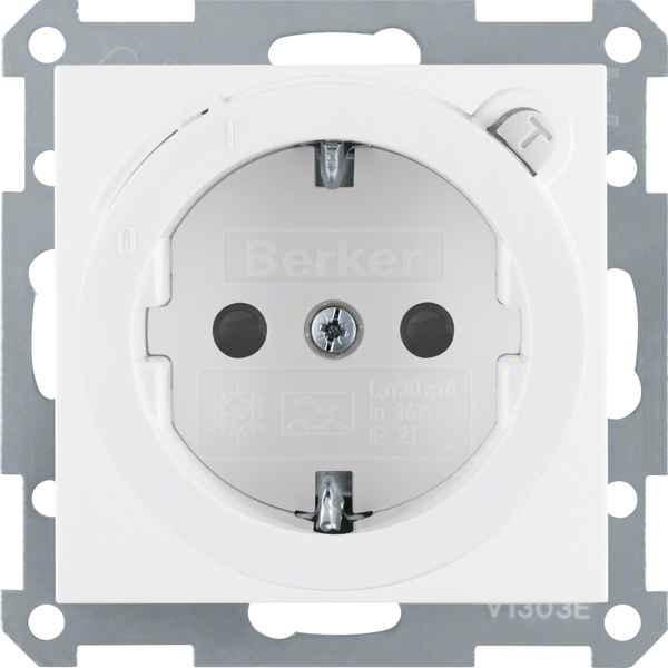 Berker SCHUKO-Steckdose pws/gl m.FI-Schutzschalt. 47088989 günstig online kaufen