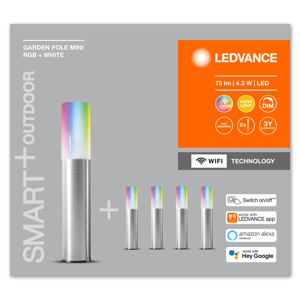Ledvance LED-Erdspießleuchte SMART+ GARDEN POLE 5 Pole mini