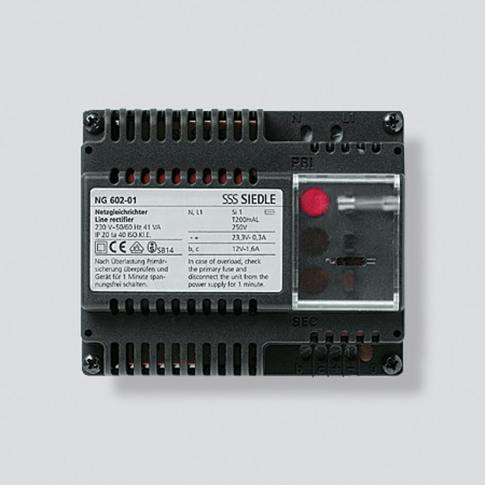 Siedle&Söhne Gleichrichter 230V/12VAC - 23,3VDC NG 602-01 DE