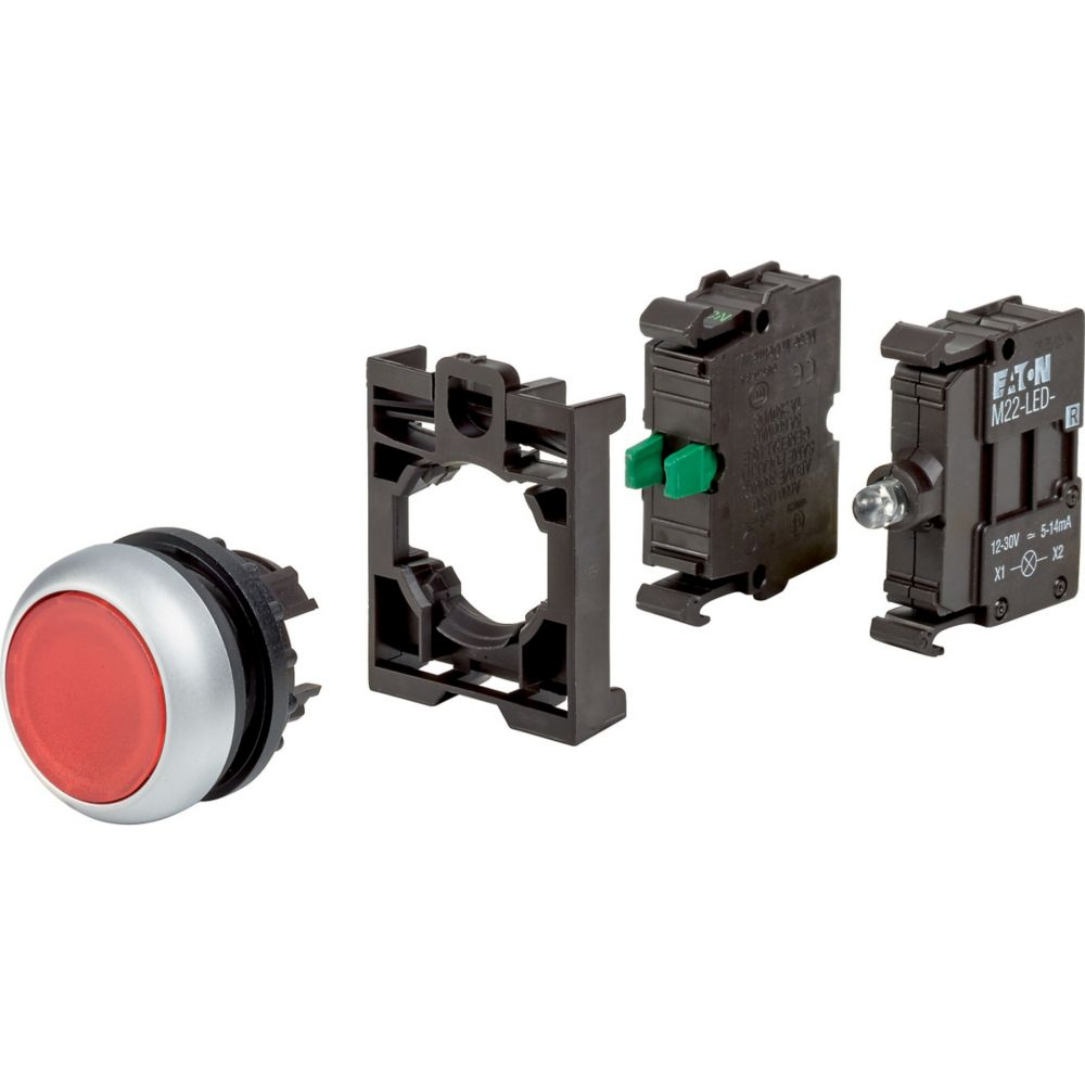 Eaton Leuchtdrucktaster KomplettgerÃ¤t M22-DL-R-K10LED-BVP