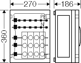 Hensel Sicherungsgehäuse 5x3x63A,D02 FP 3235 - 68000116