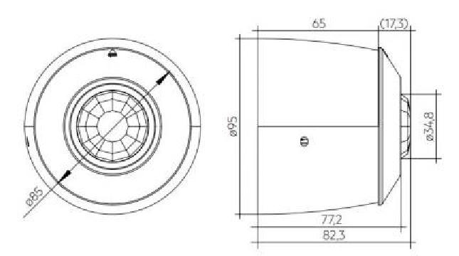 Tridonic Lichtmanagement Zubehör Aufbaugehäuse Sensor housing bDW rs - 28002802