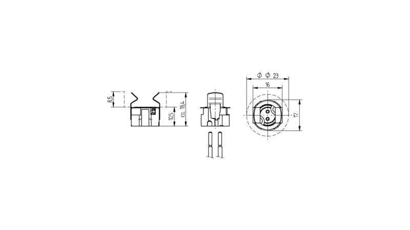 BJB Retention spring for GU4 low voltage halogen lampholder - 25.244.-103.10