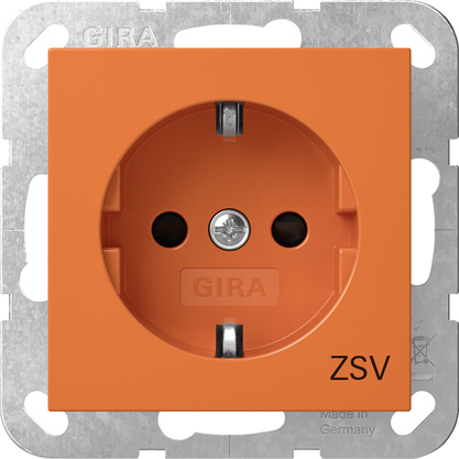 Gira SCHUKO-Steckd. SH ZSV Orange 4453109