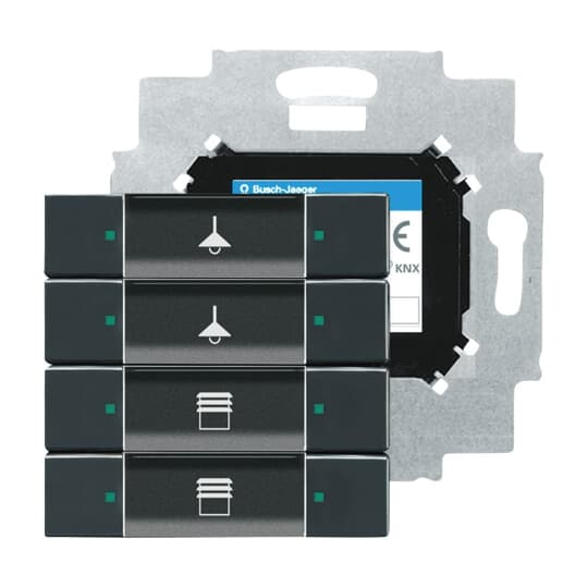 Busch-Jaeger Tastsensor 4fach mit Busankoppler 6127/01-81