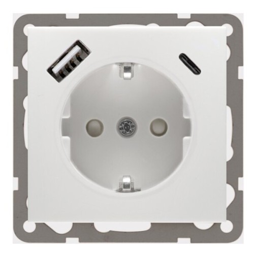 Peha Steckdose mit USB Ladegerät rws D 6511.02 SI CA - 00243951 günstig online kaufen
