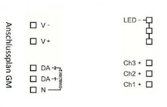 Lunatone LED-Dimmer DALI 3Ch CC 500mA gem-