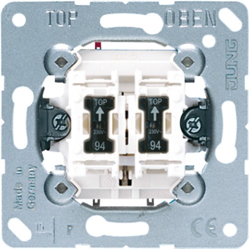 Jung Doppel-Taster 10AX 250V 2 Schließer/Glimmlp 535 U 5 - 535U5