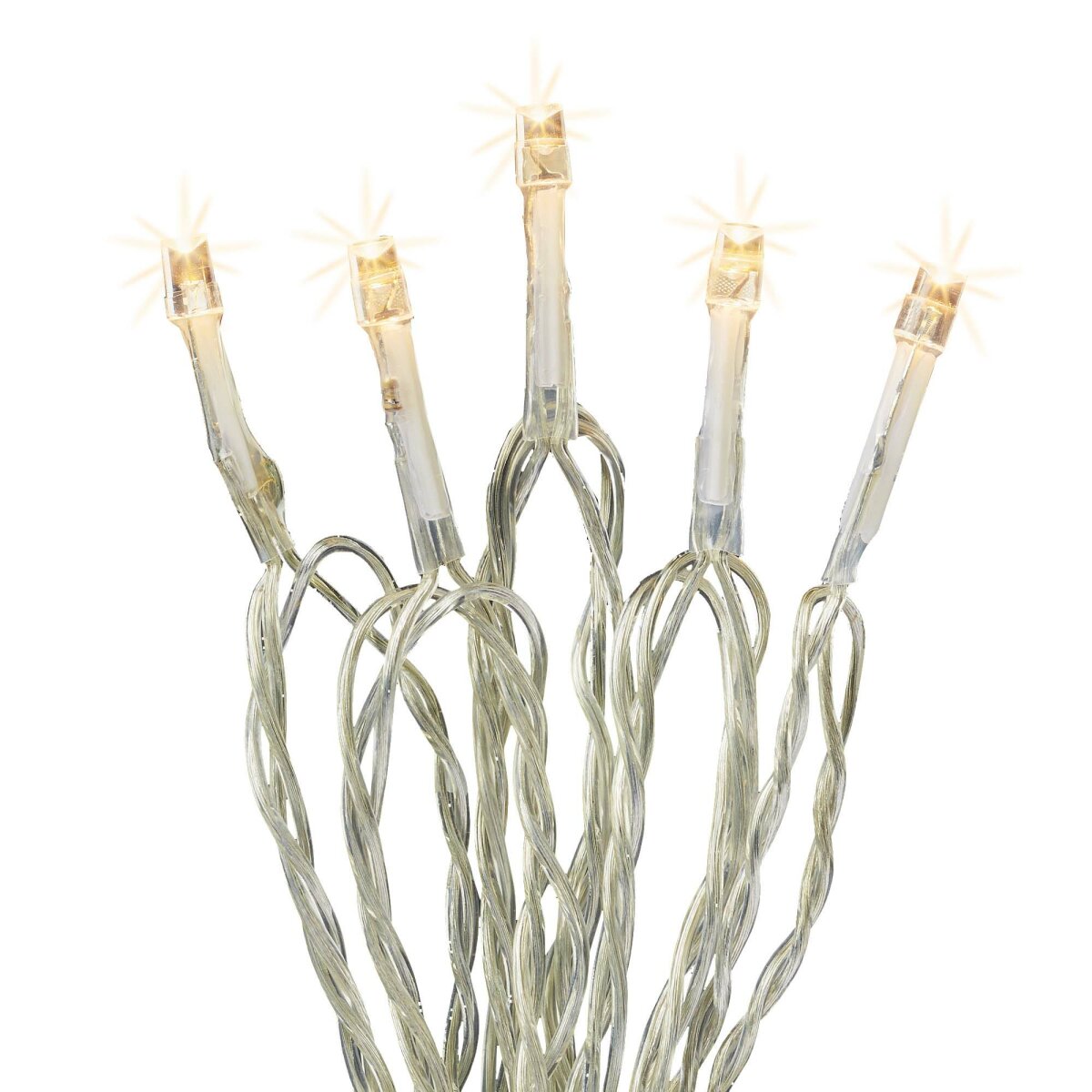 Hellum LED-Lichterkette 10er ww, trans.Timer 524222