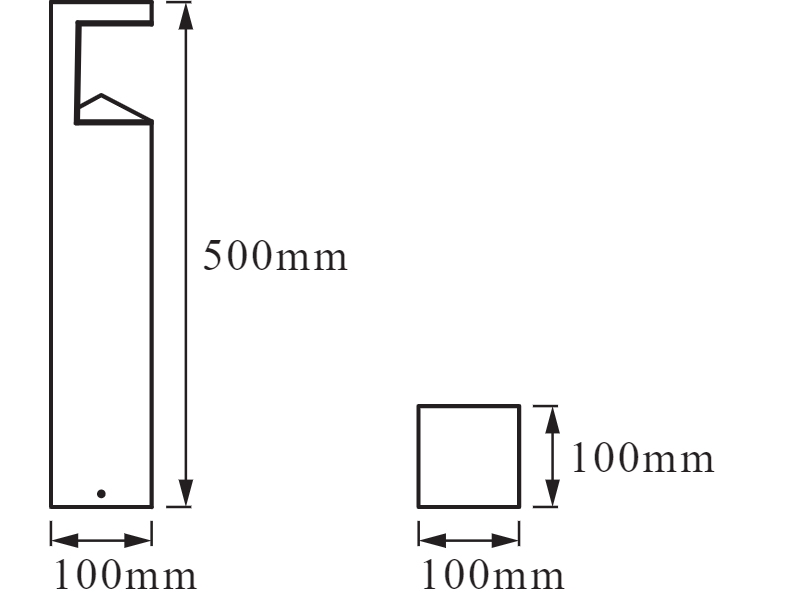 Ledvance Dekorative LED-Außenleuchte ENDURA STYLE PYRAMID 50CM Post 9W