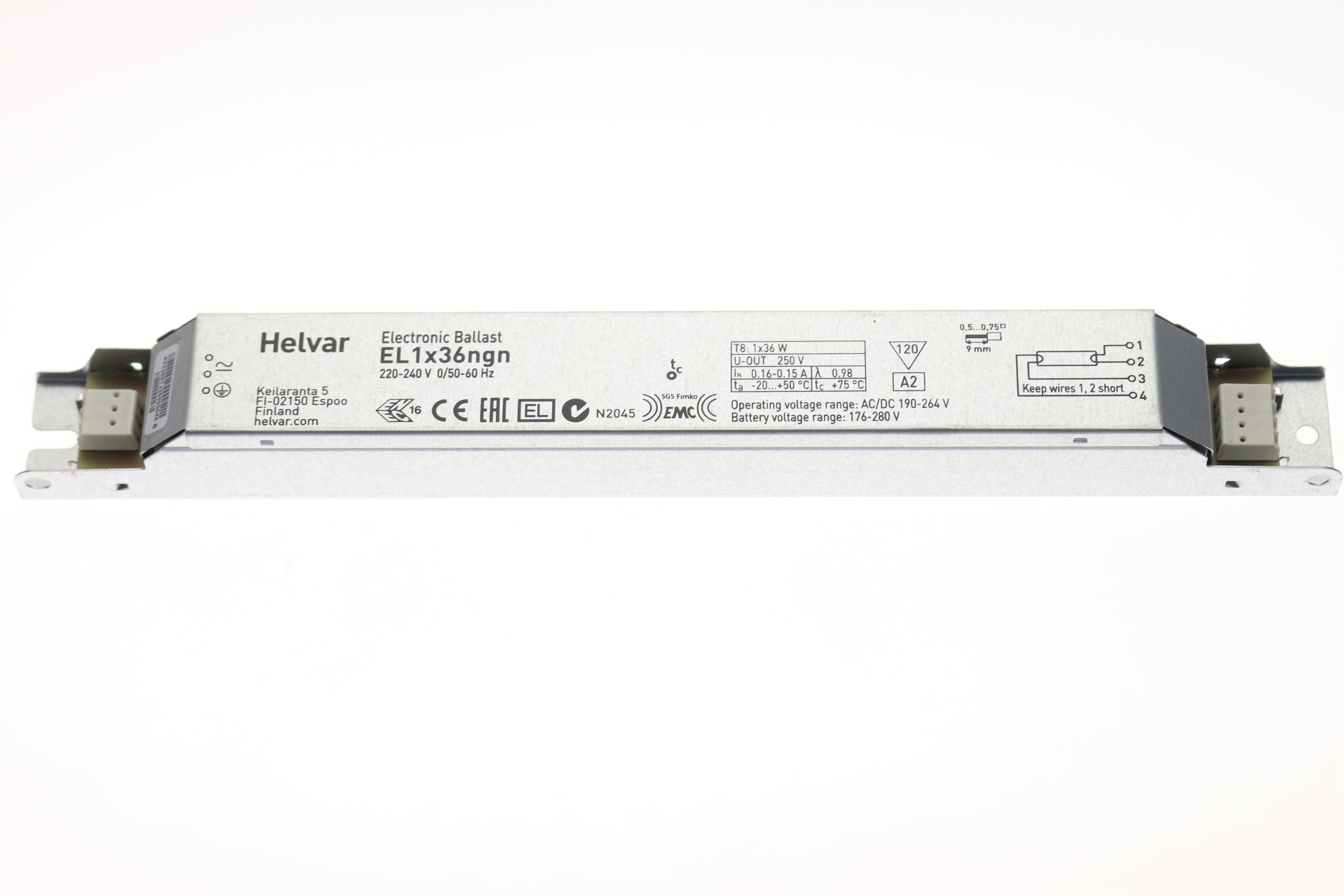 Helvar FL-ECG EL1x36ngn 220-240V 50-60Hz