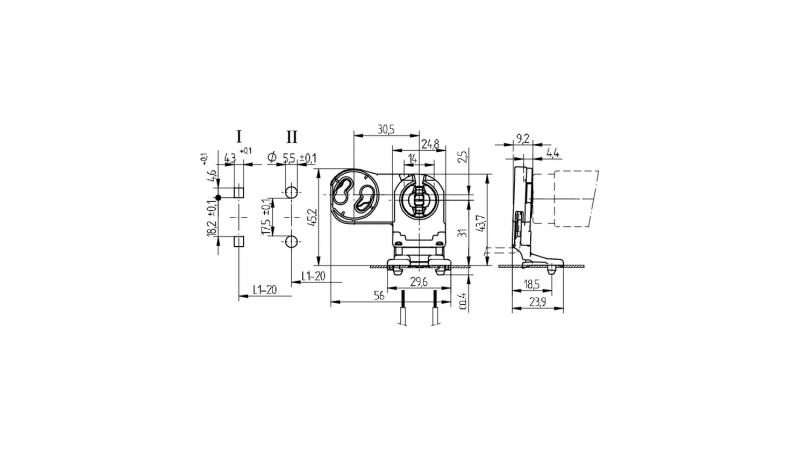 BJB G13 Push in lampholders 26.307.5030.50