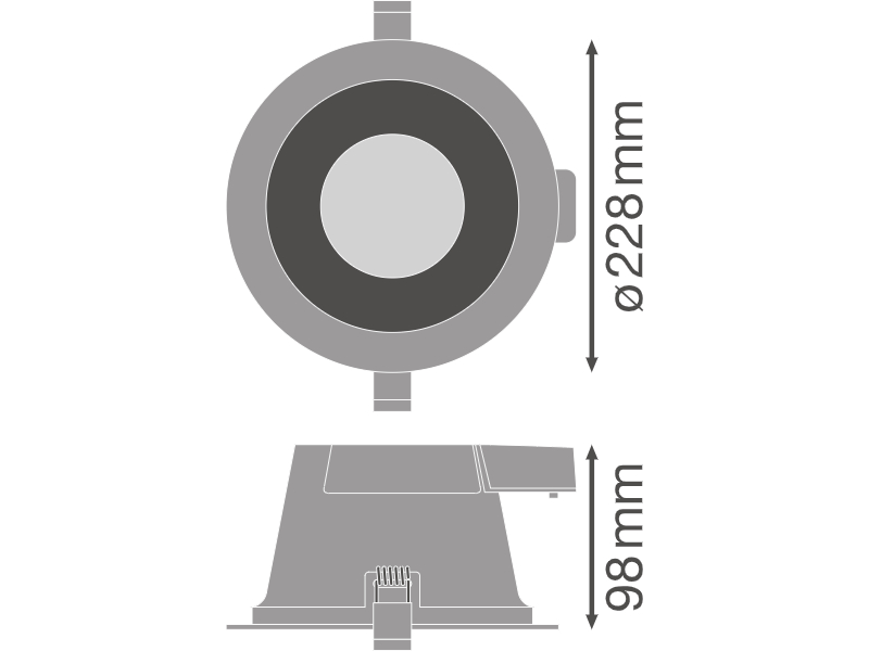 Ledvance LED downlight DOWNLIGHT COMFORT 205 20 W 3CCT IP54 WT