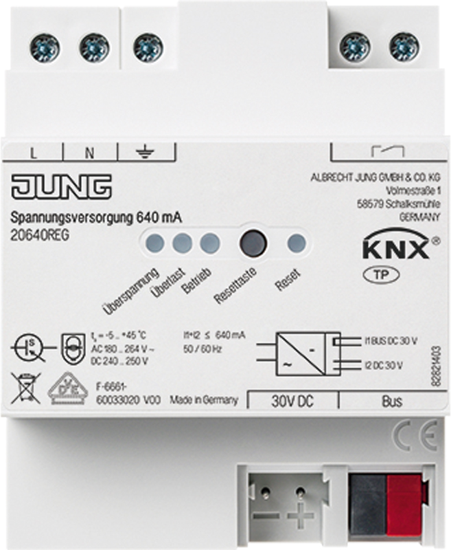 Jung Spannungsversorgung 640mA, KNX 20640 REG - 20640REG
