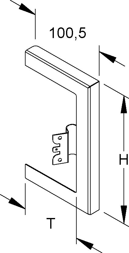 Niedax GK-Wandabschlussblende einzügig 211x80mm GWB 170T80 R