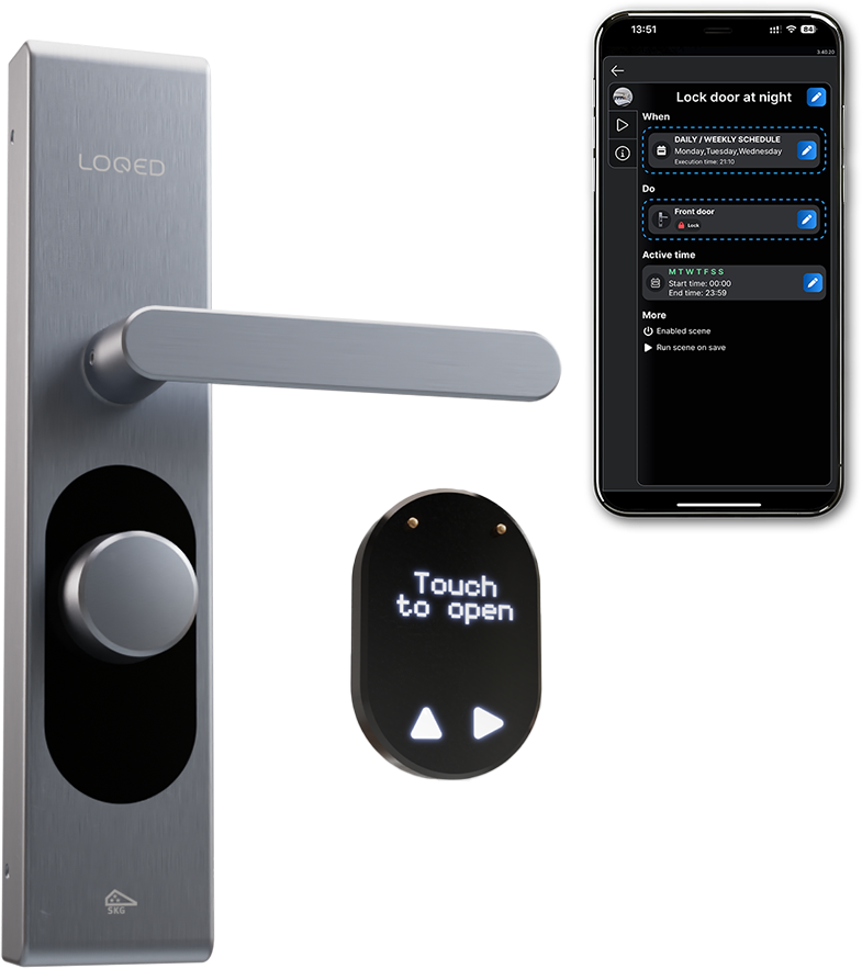 Shelly LOQED Touch Smart Lock Stainless Steal Smartes Türschloss