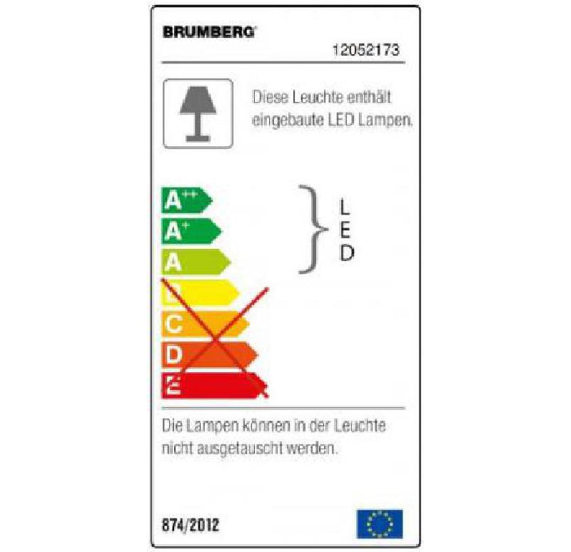 3er Set Brumberg LED-Einbaudownlight 1,2Watt IP65 3100K 70 Lumen inkl. Treiber