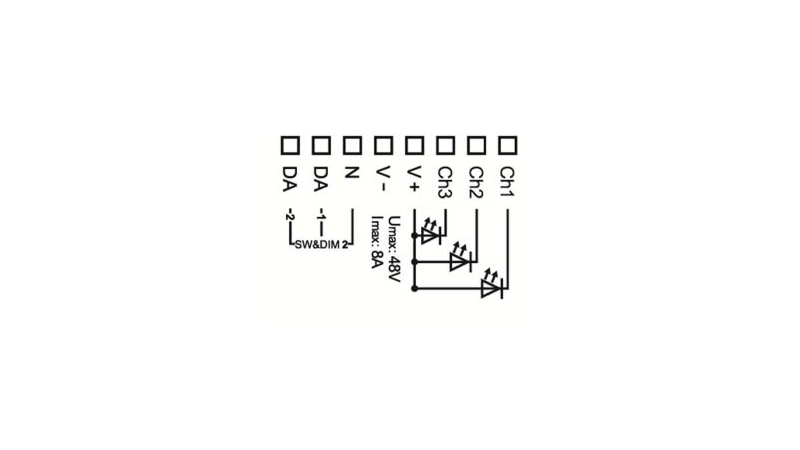 Lunatone Light Management LED-Dimmer DALI 3Ch LED Dimmer CV 4A