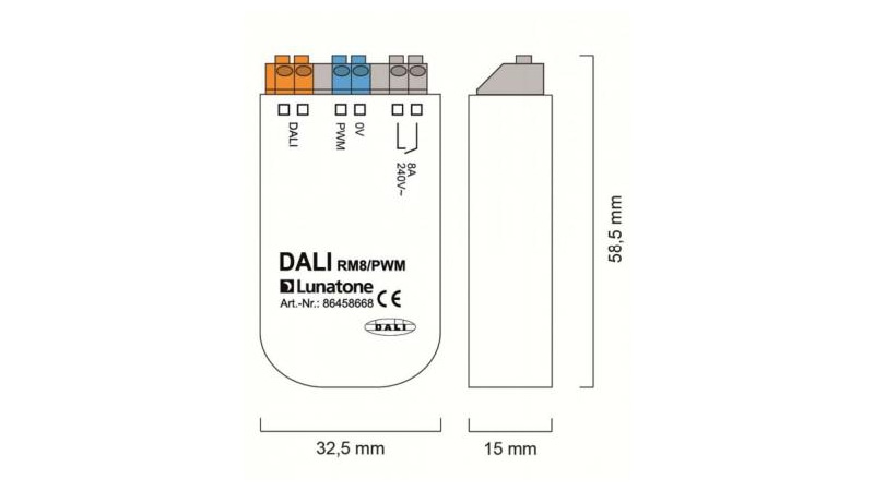 Lunatone Light Management Relais DALI RM8 PWM