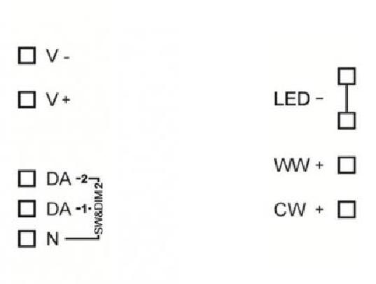 Lunatone Light Management LED-Dimmer DALI CW-WW 500mA gem- ceiling mouting