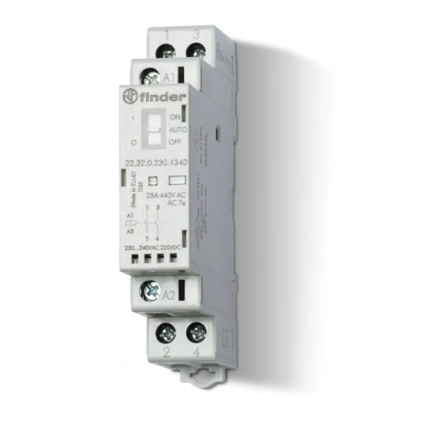 Finder Installationsschütz 24VAC/DC,2S,LED 22.32.0.024.4320 - 223200000000