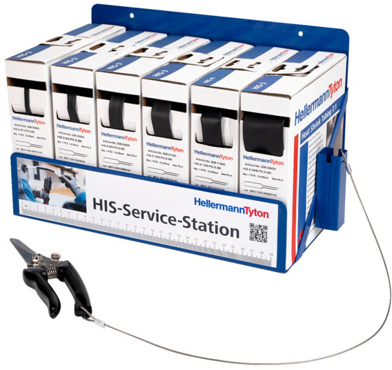 HellermannTyton Schrumpfschlauch Service Station 6x3:1 schwz. 365-30105