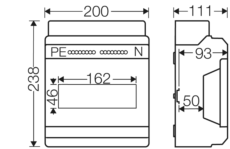 Hensel KV-Automatengehäuse 9TE (9x18mm) IP65 KV PC 9109 - 61001103 Hensel KV-Automatengehäuse 9TE (9x18mm) IP65 KV PC 9109 - 61001103