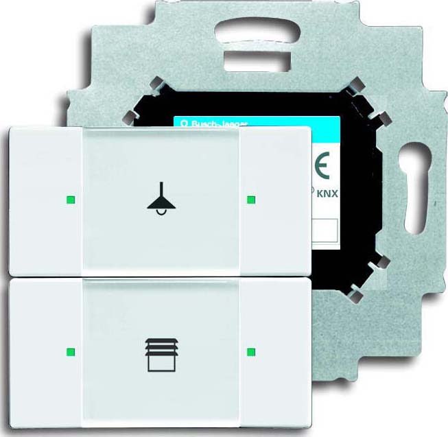 Busch-Jaeger Tastsensor 2fach m.Busankoppler 6126/01-84 - 2CKA006116A0173