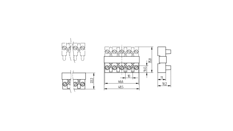 BJB 5-pole connectors 48.281.8500.80